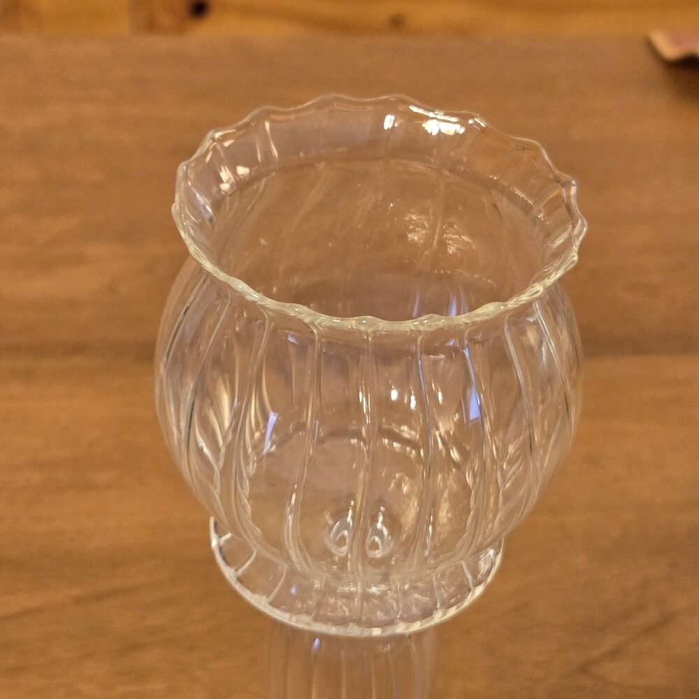 Rare Vintage Venetian Glass Footed Goblet Vase Candle Holder
